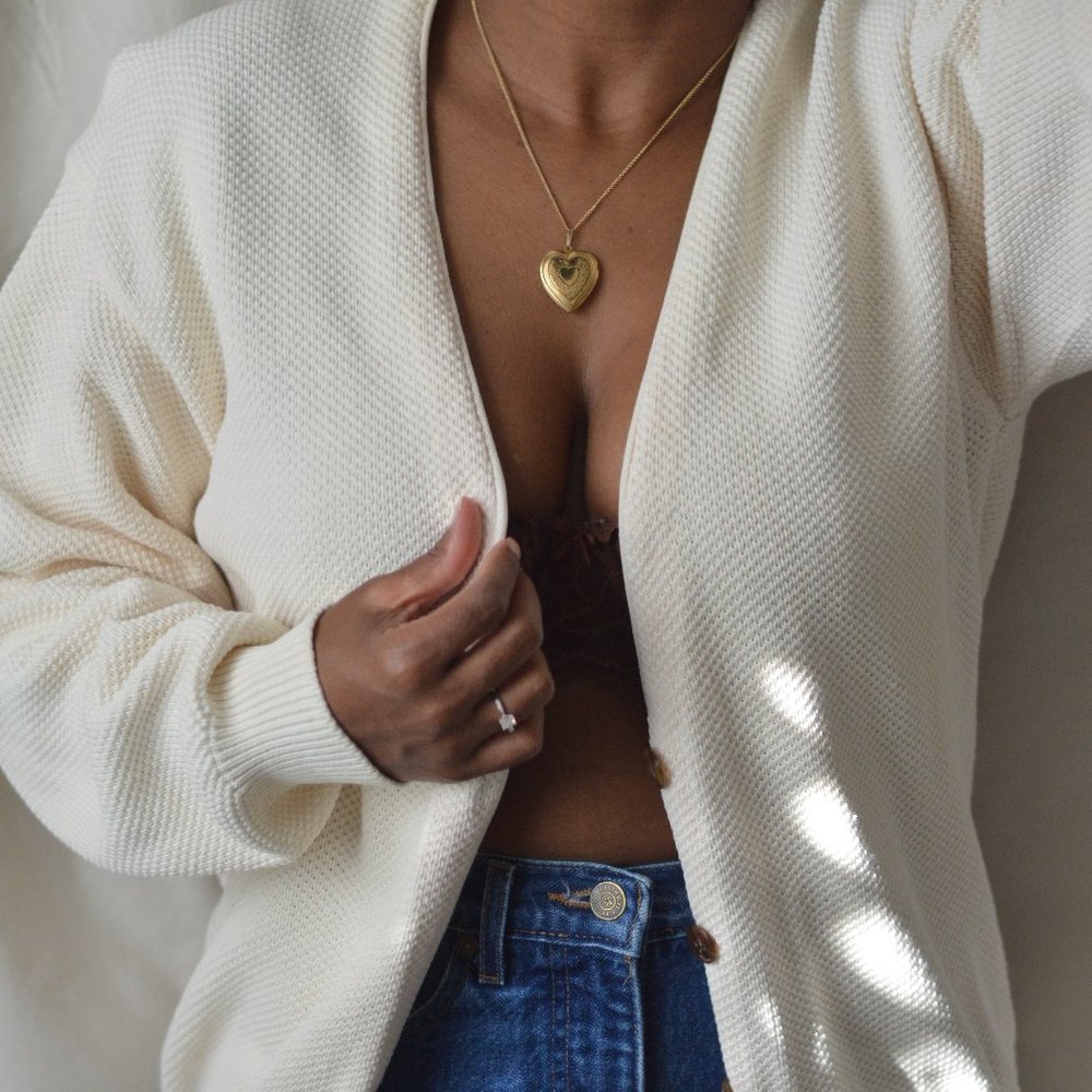 Vintage Cotton Knit Cardigan |S|